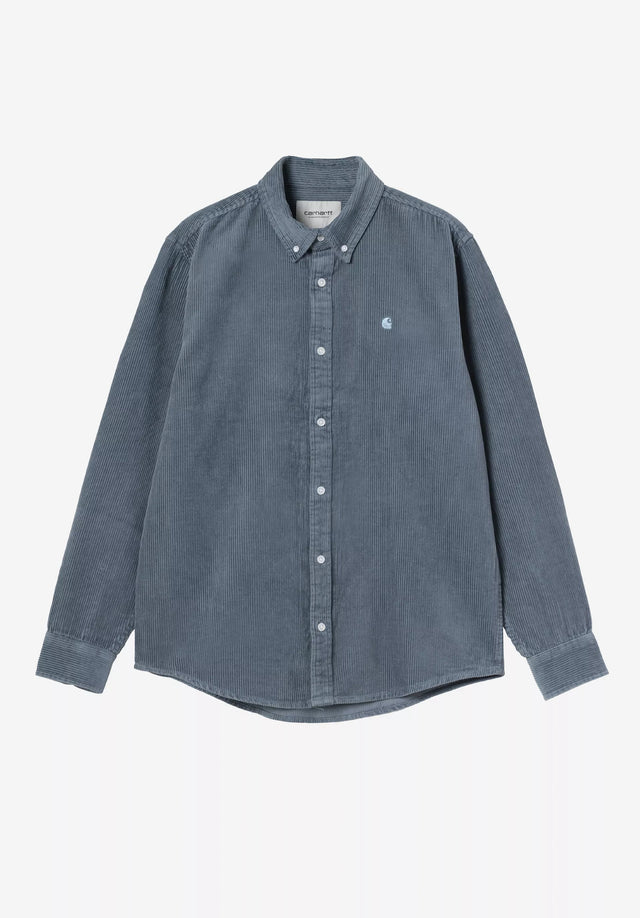 Madison Cord Shirt angelite-angelite Vorderansicht