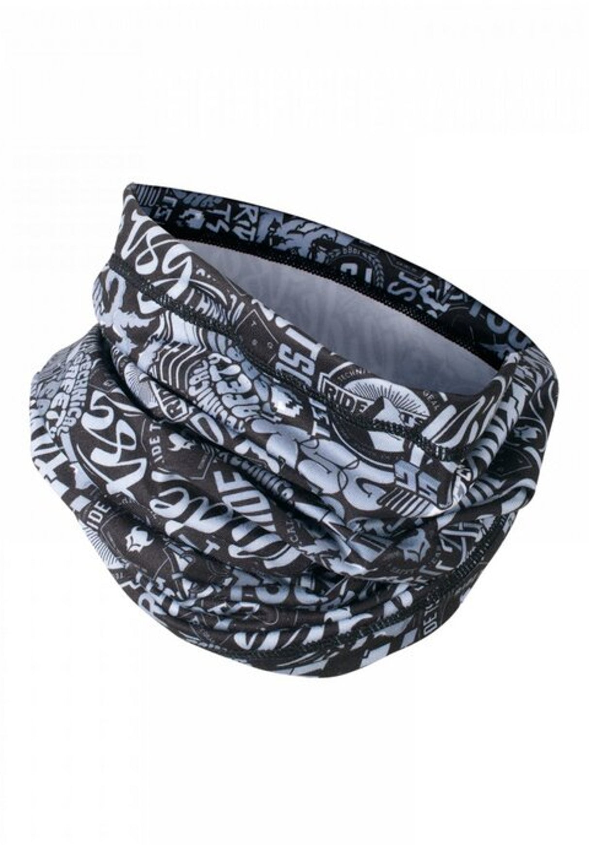 Neckwarmer misty black-grey Rueckenansicht