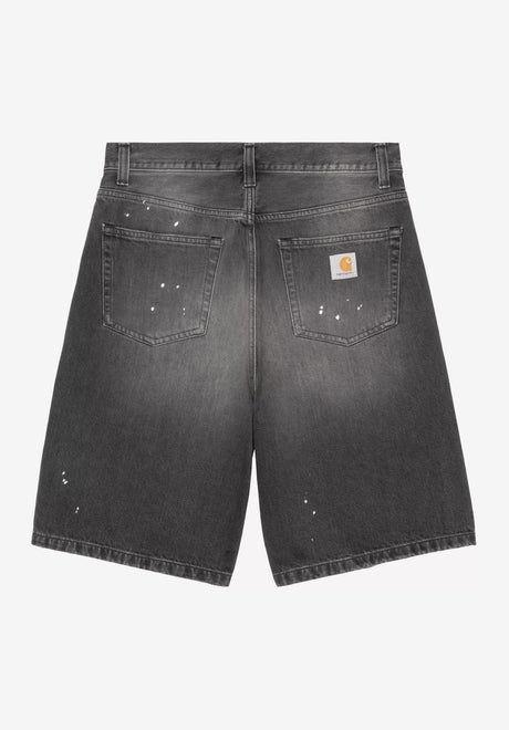 Carhartt WIP Landon Short Jeans-Short blackdestroywash-splatter – Rückenansicht