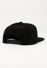 Flat 6-Panel Cap black-cord Rueckenansicht