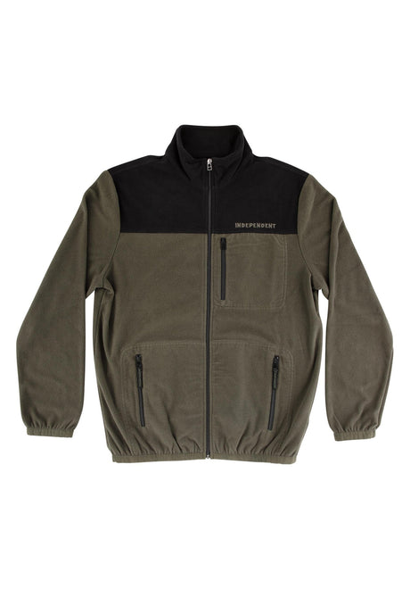 BTG Fleece Jacket army-black Vorderansicht