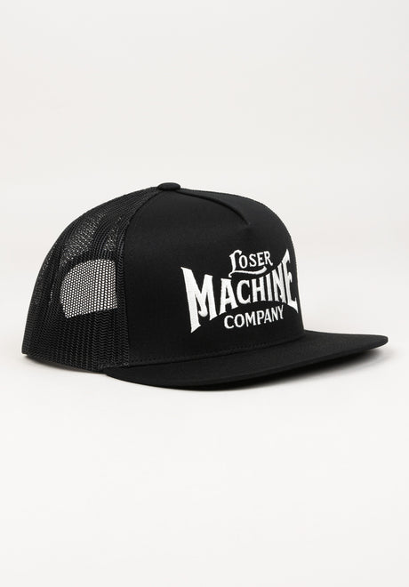 Loser-Machine Gage Flexfit Trucker Snapback Cap black – Vorderansicht