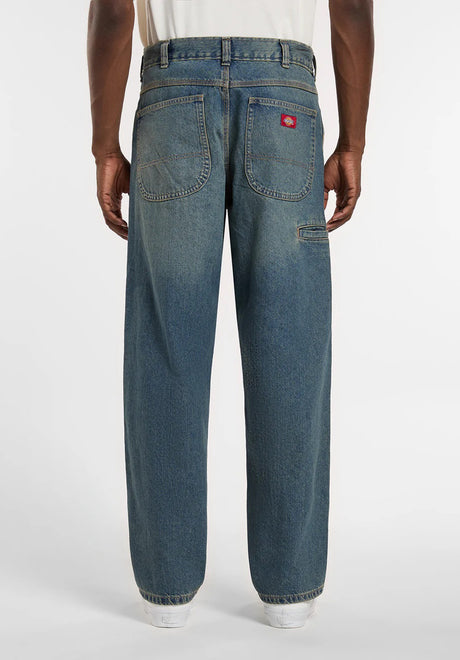 Dickies 958 Baggy Tapered Work Jeans khakitintedblue – Rückenansicht