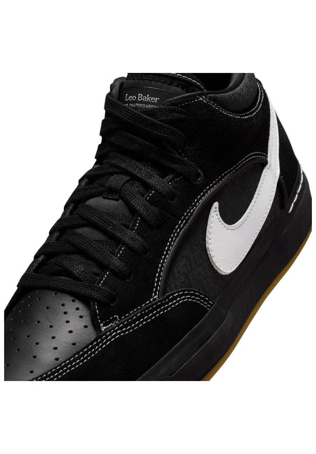 Nike SB React Leo Schuhe Jungs black-white-blackgum-lightbrown – Seitenansicht