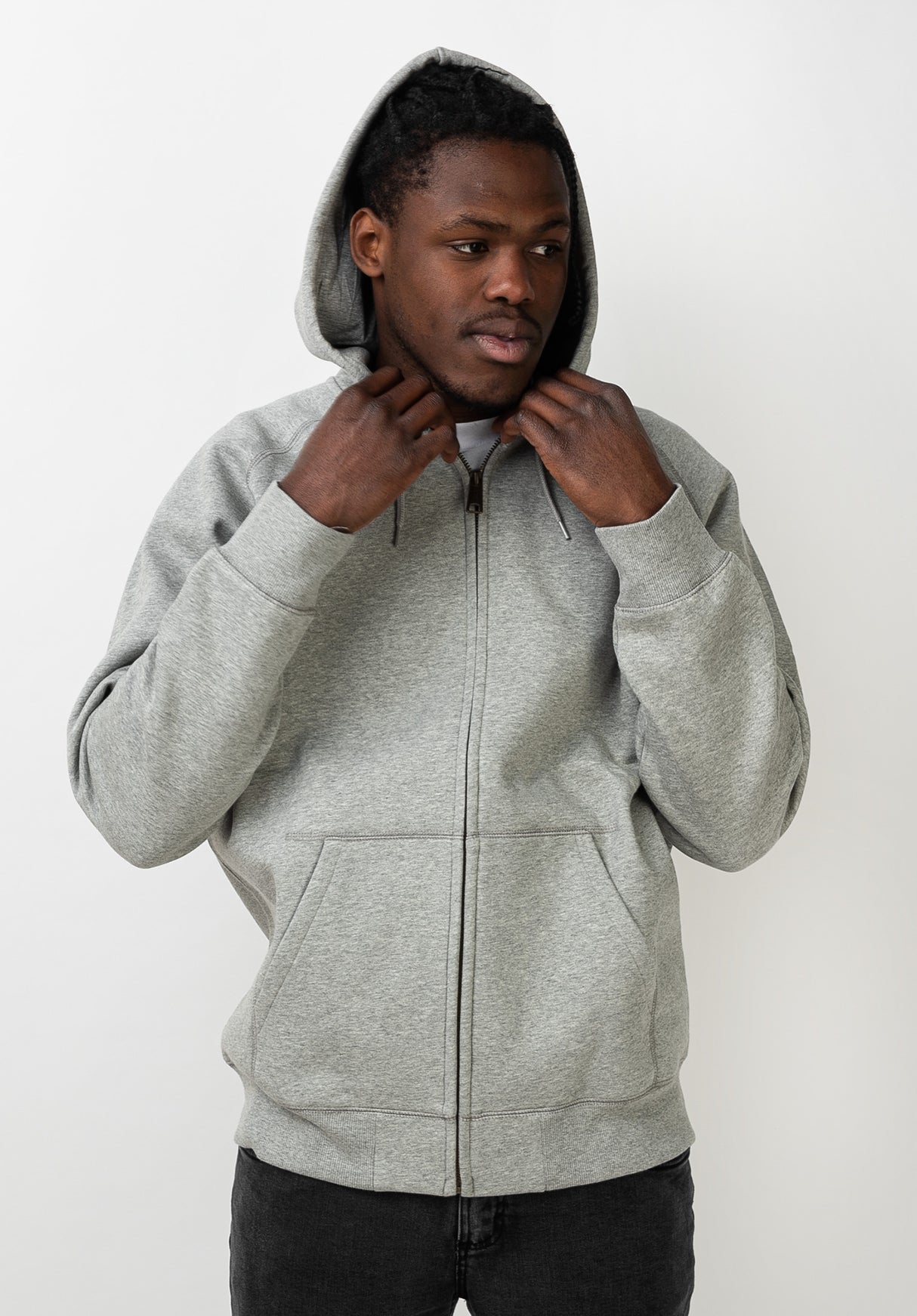 Hooded Chase Jacket greyheather-gold Closeup1