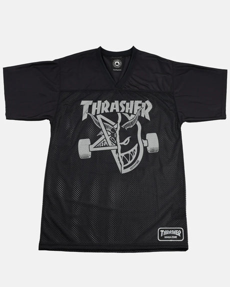 x Spitfire Thrash & Burn Football Jersey black Vorderansicht