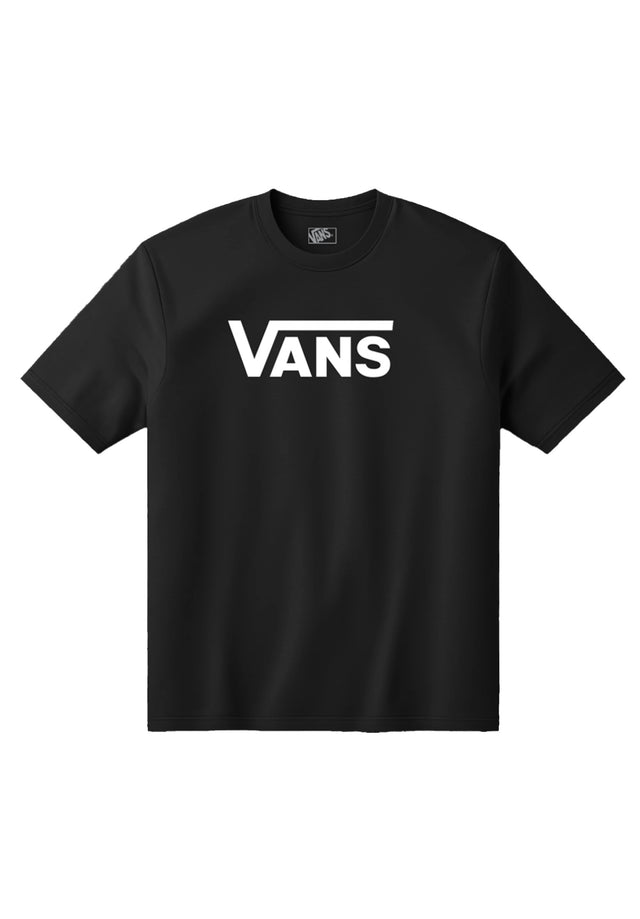 Classic Drop V Crew Tee-B Kids black-white Vorderansicht
