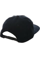 Flat 6-Panel Cap black Closeup1