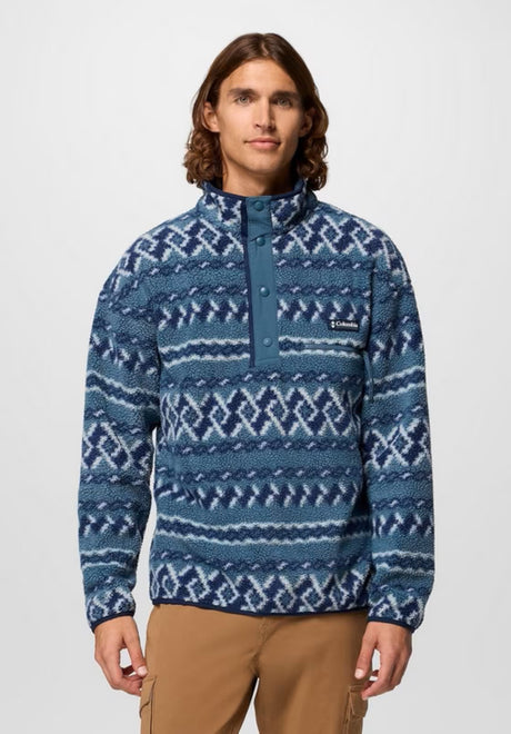 Helvetia II Printed Half Snap Fleece everblue-knitknot Vorderansicht
