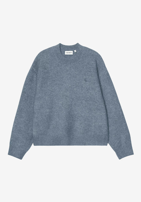 Carhartt WIP W' Curtis Strickpullover tangledshadyblue – Vorderansicht