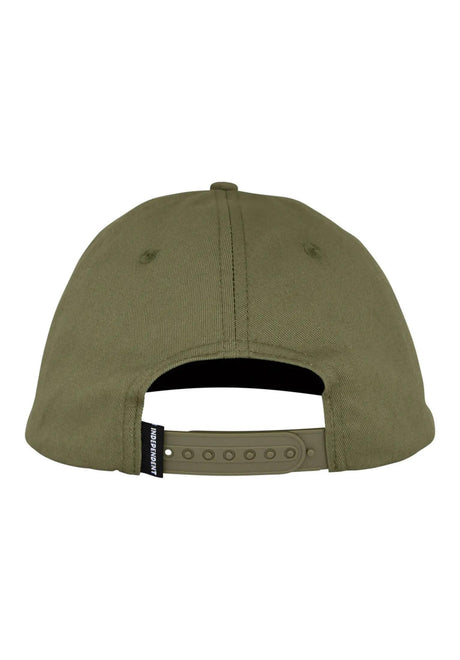 Bar Logo Snapback Unstructured army-green Rueckenansicht