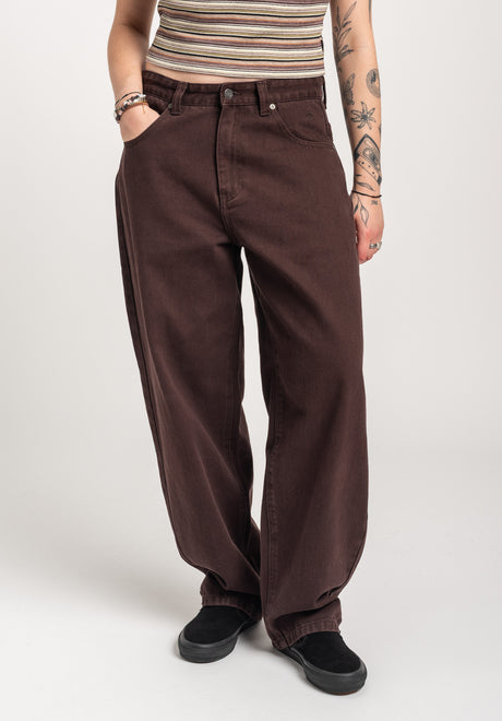 Alby-Baggy darkbrownwashed Vorderansicht