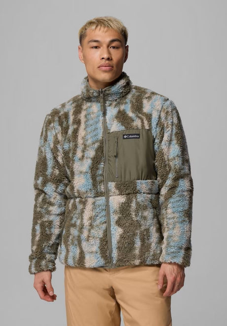 Winter Pass Reversible Fleece stonegreen-tracks Vorderansicht
