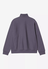 Half Zip American Script shadypurple Rueckenansicht