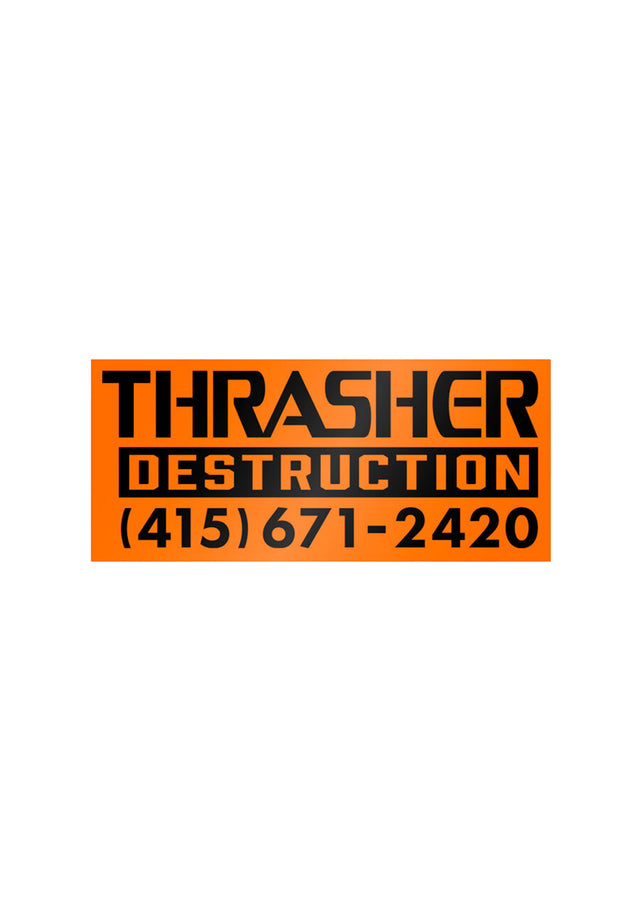 Destruction 5 Sticker orange Vorderansicht