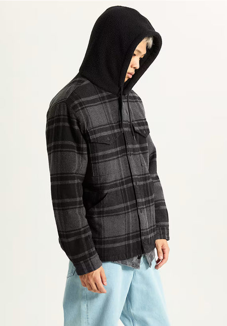 Vans Piedmont Hooded Plaid Shacket Übergangsjacke black-asphaltheather – Detailansicht 1