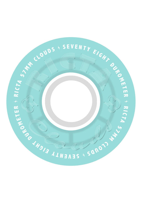 Ricta Clouds 78A Rolle transparent-aqua – Vorderansicht
