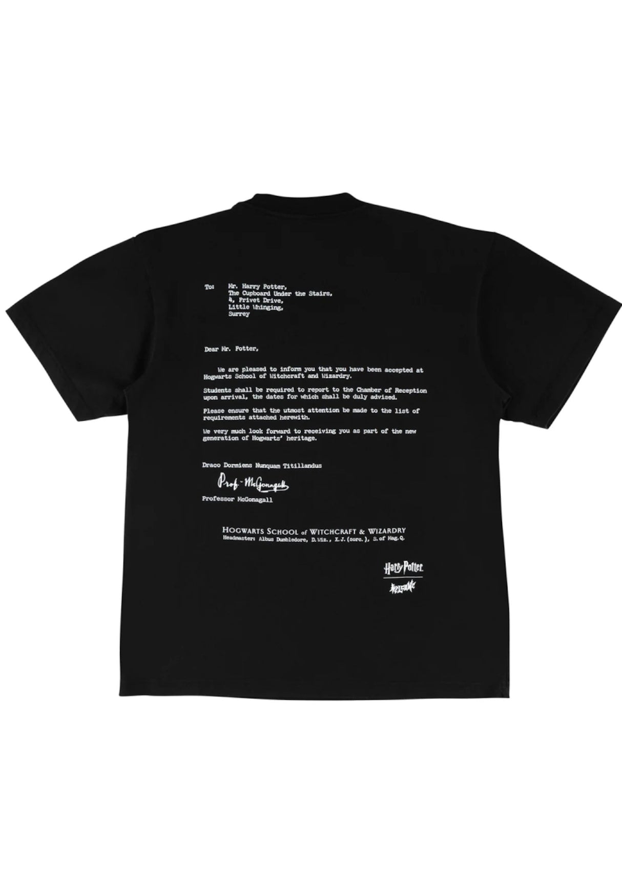 x Harry Potter Acceptance black Rueckenansicht