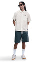 DF Bowler2 Wvn Ss Top sail-lightbone-black Vorderansicht
