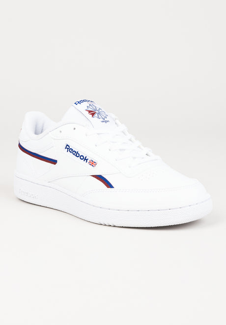 Club C 85 vegan white-classiccobalt-burgundy Vorderansicht