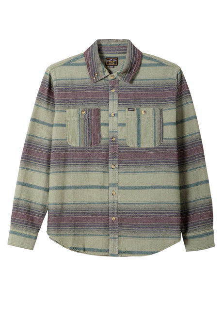 Dark Seas Summit Hemd-Langarm brown-olive – Vorderansicht