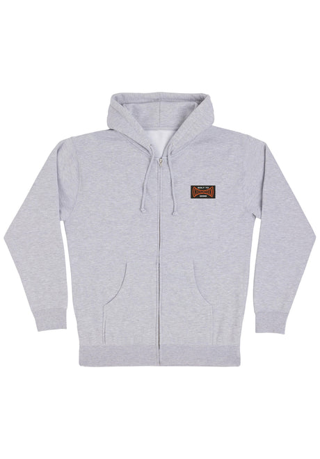 Independent Built To Grind Span Heavyweight Zip-Hoodie grey-heather – Rückenansicht