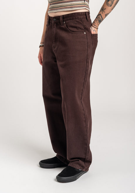 Alby-Baggy darkbrownwashed Rueckenansicht
