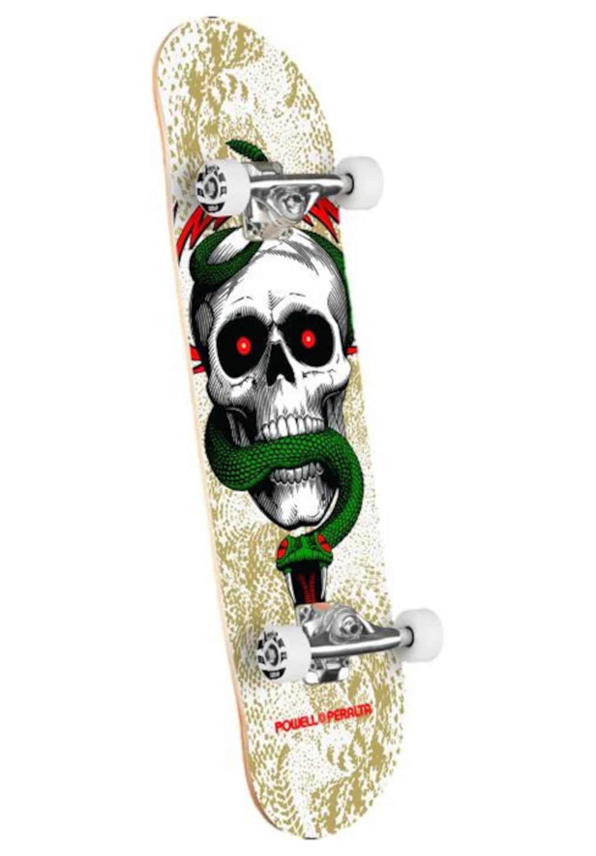 Skull & Snake white-metallic gold Vorderansicht