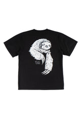Sloth black-white Rueckenansicht