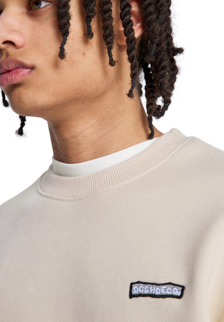 DC Shoes Patch It Crew Sweatshirt oatmeal – Rückenansicht