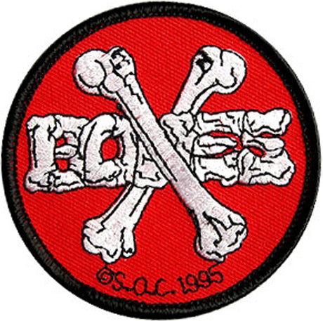 Powell-Peralta Cross Bones 3.5" Patch diverser Artikel red – Vorderansicht