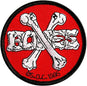 Cross Bones 3.5 Patch red Vorderansicht