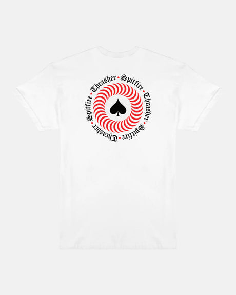 Thrasher x Spitfire - The End Oath T-Shirt white – Rückenansicht