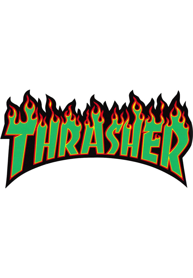 Flame Sticker Medium 6 rasta Vorderansicht