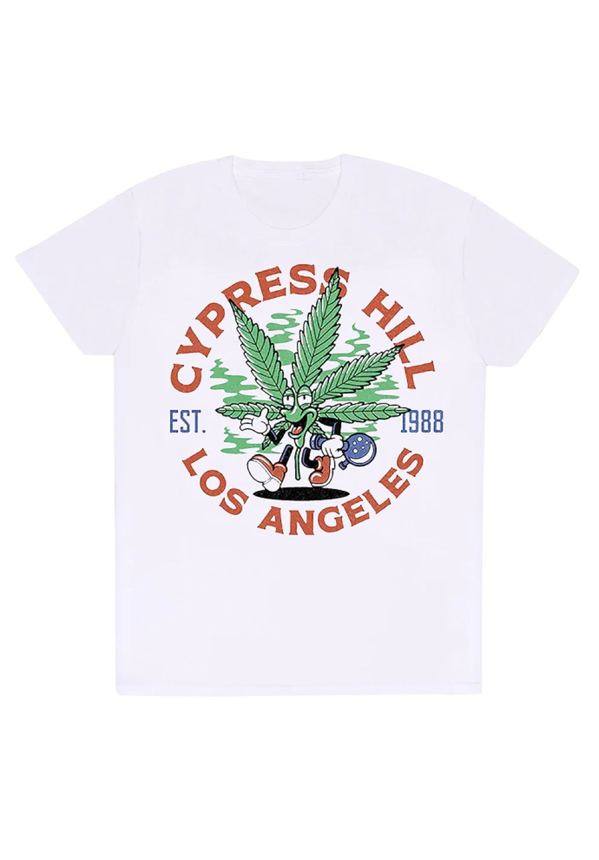 Cypress Hill - Pot Leaf Cartoon white Rueckenansicht