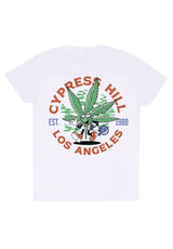 Cypress Hill - Pot Leaf Cartoon white Rueckenansicht