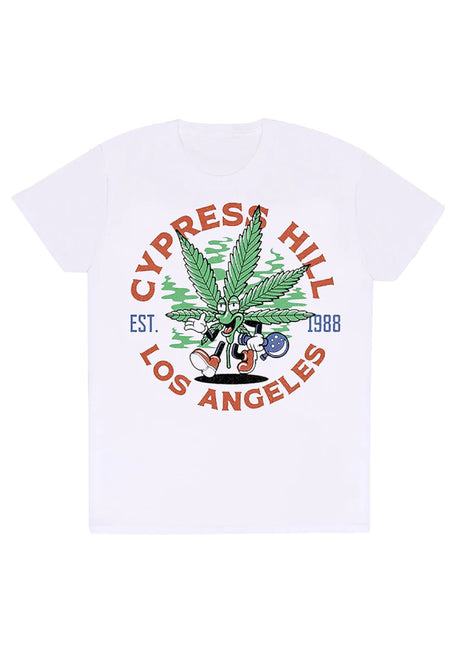 Cypress Hill - Pot Leaf Cartoon white Rueckenansicht