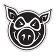Head Large Sticker black-white Vorderansicht