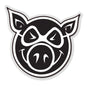 Head Large Sticker black-white Vorderansicht