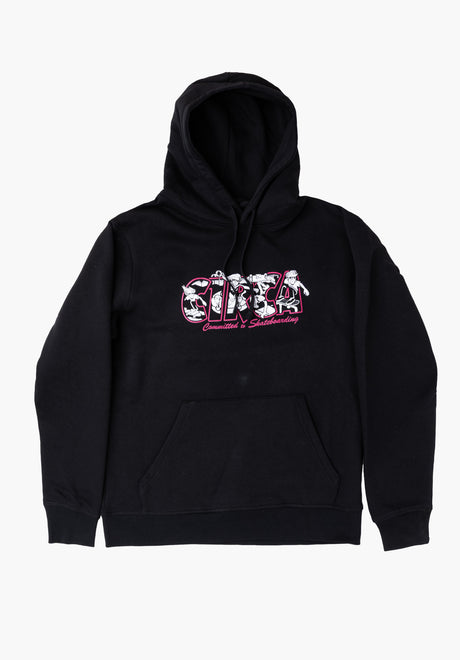 C1RCA Sk8 Roots Hood Hoodie black – Vorderansicht
