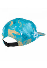 Youth Stamped Strip Camper Cap teal-woodcutcamo Rueckenansicht