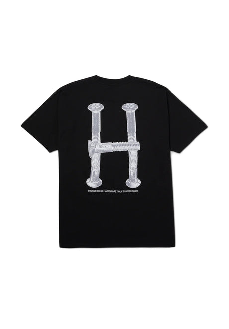 HUF x Bronze H Bolts T-Shirt black – Vorderansicht