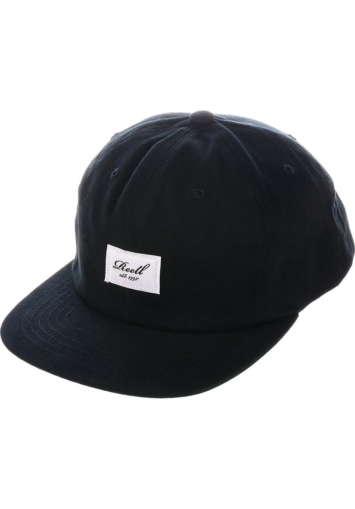 Flat 6-Panel Cap black Vorderansicht