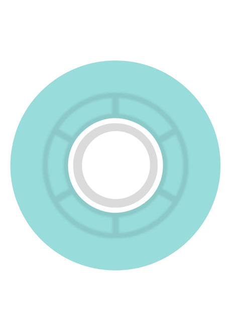 Ricta Clouds 78A Rolle transparent-aqua – Rückenansicht