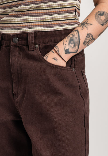 Alby-Baggy darkbrownwashed Seitenansicht