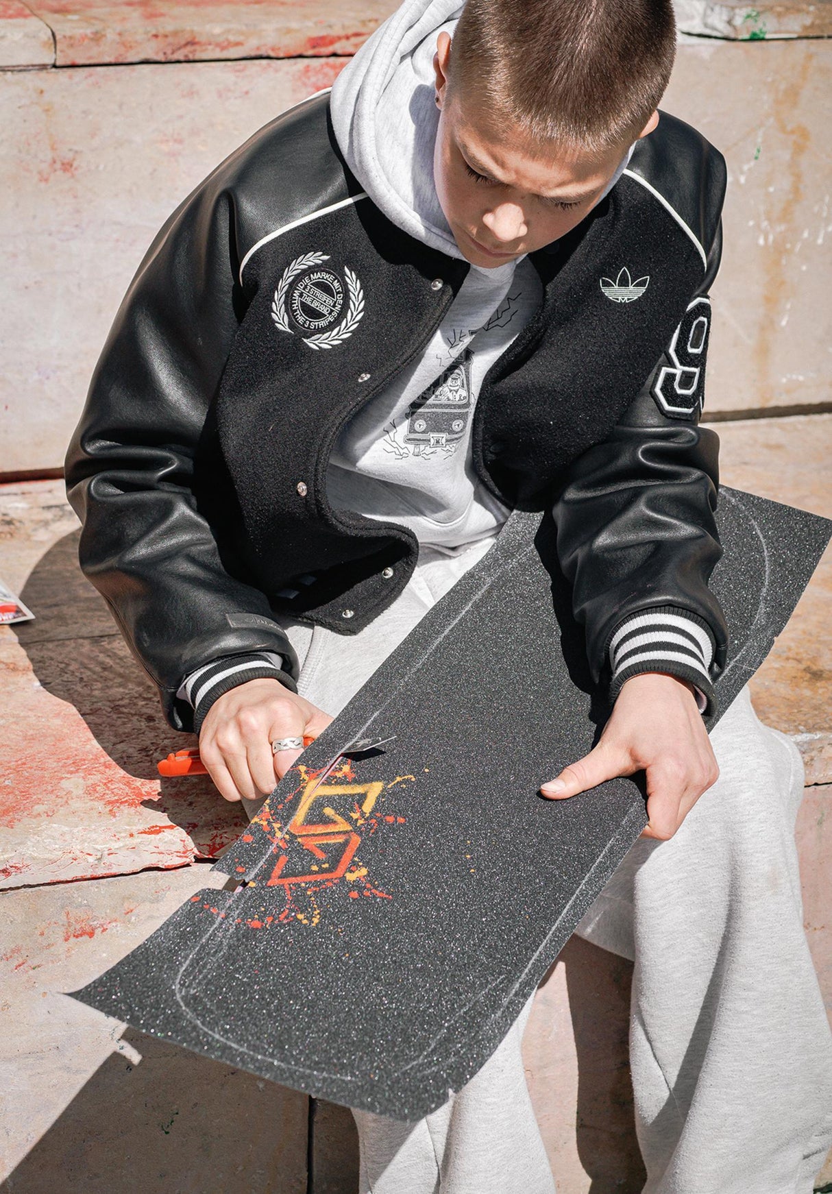 Griptape aufziehen no color Rueckenansicht