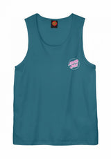 Partial Dot Vest teal Rueckenansicht