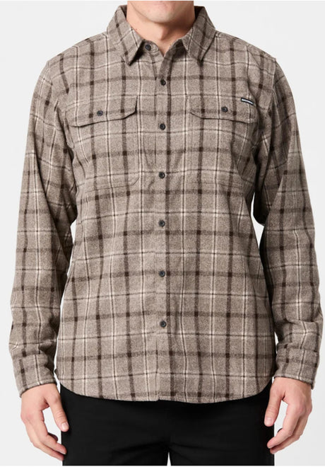 Belmont Flannel Top brown-black Vorderansicht