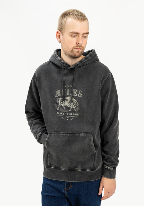 Rules Buba Hoodie blackfaded – Detailansicht 1