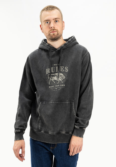 Rules Buba Hoodie blackfaded – Rückenansicht